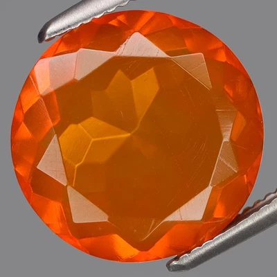 Cor 3,14 ct. muito boa! Opala de fogo mexicana vermelha laranja natural redonda 11,4 mm. LIMPA - Imagem 1 de 4