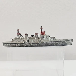 Tootsie Toy Boat Battleship WWII Destroyer Cruiser Navy Metal 5.5" USA Vtg - Picture 1 of 17