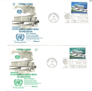 UN I L O HEADQUARTERS GENEVA, SWITZERLAN, Fleetwood CACHETS FDC. As per Scan - Picture 1 of 1