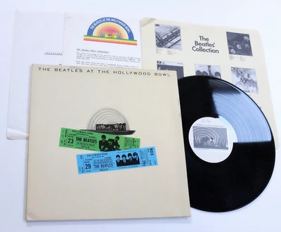 THE BEATLES AT THE HOLLYWOOD BOWL LP N MINT UK 1st Press Rare Promo Press Insert - Image 1 of 4