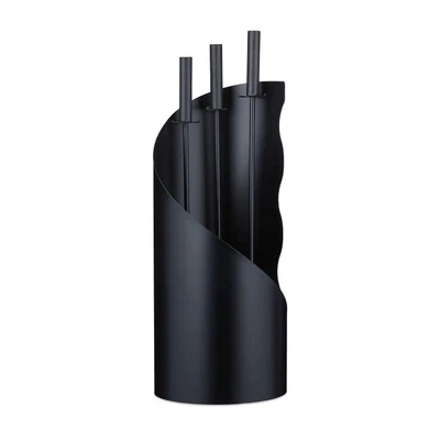 Set da 4 accessori per il camino  Acciaio Nero Set di utensili per camino - Immagine 1 di 4