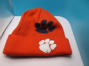 Clemson Tigers Mütze Mütze Strickmütze Jugend orange NCAA Football Pfotenabdruck New Era - Bild 1 von 6