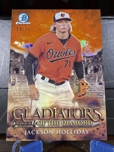 2024 Jackson Holliday Bowman Chrome Orange Refractor Gladiators #GOTD-6 19/25 - Picture 1 of 2
