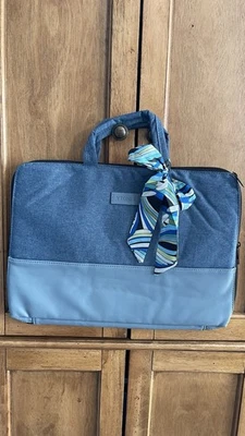 "NUEVO 15,6"" Lindo bolso azul para computadora portátil con cinta" Foto 1 de 4