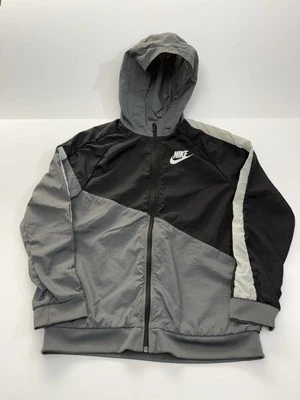 Chaqueta cortavientos Nike cremallera completa deletreada negra blanca para mujer talla XL etiqueta negra Foto 1 de 4
