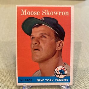 1958 Topps #240 Bill Moose Skowron New York Yankees Baseball Card - Austin, MN