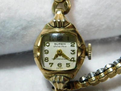 Vintage Buren Grand Prix Womens Wind Up Watch. 10k RGP, Tested Runs Well - Image 1 of 4