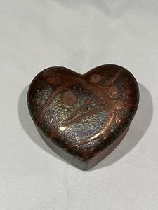 ✨ JOYCE FURNEY RAKU Heart Trinket Ring Box Jar Clay Cellar Studio Art Pottery - Picture 1 of 6