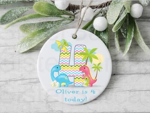 4th Birthday Gift, Son, Grandson, Personalised Dinosaurs Plaque, Keepsake Gift - Picture 1 of 1