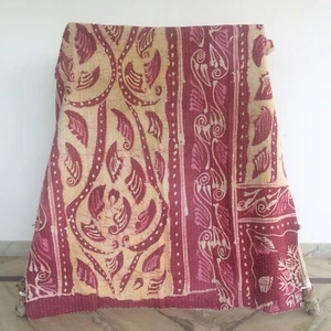 Bohemian Vintage Kantha Blanket Twin Throw Bohemian 1 Pc Bedspread Ralli Gudari - Picture 1 of 2