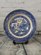 Vintage Blue Willow Ware Dinner Plate Unmarked 9" Single Plate