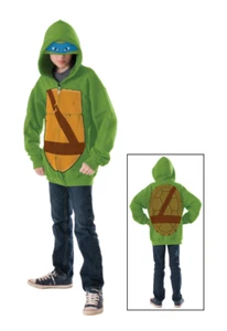 Teenage Mutant Ninja Turtle Leonardo Hoodie with Mask Costume Medium 5-7 yrs - Picture 1 of 1