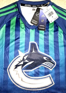NEW ADIDAS, MENS MEDIUM, VANCOUVER CANUCKS🏒NHL🥅AEROREADY SOCCER JERSEY-MSRP$70 - Picture 1 of 24