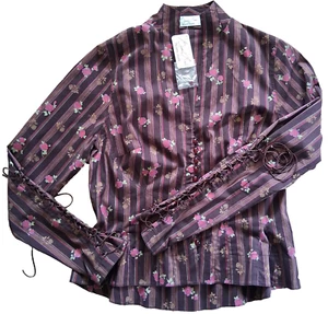 Vintage Byron Lars Beauty Mark Edwardian Fusion Corset Sleeve Blouse #12 NEW! - Picture 1 of 21