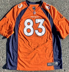 Denver Broncos Wes Welker Throwback Nike On Field NFL Football Jersey 2XL Orange - Picture 1 of 8