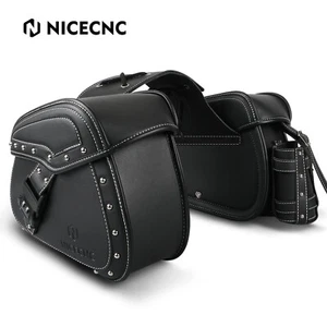 2PCS Universal Motorcycle Saddle Bags For Harley Yamaha Kawasaki Suzuki Honda - Picture 1 of 12