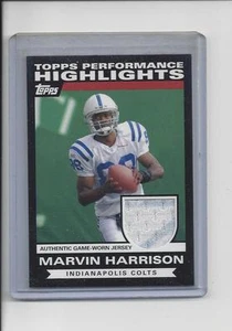 2007 Topps MARVIN HARRISON Highlights Jersey Indianapolis Colts - Picture 1 of 1