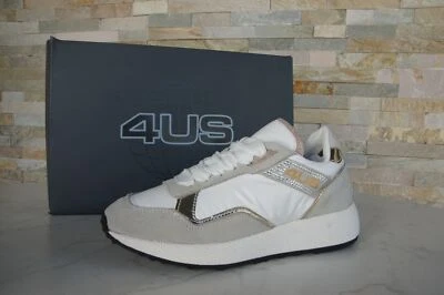 Zapatillas 4US Cesare Paciotti Oro Blanco 35 36 37 38 39 40 Foto 1 de 4