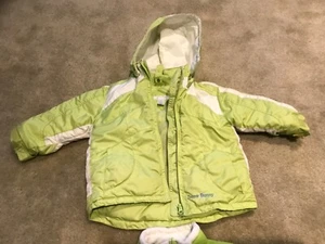 Kids 3 in 1 Winter Jacket Toodler with Hood & Inner Removable Lime Green Sz 2T - Picture 1 of 8