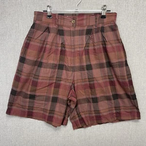 Sportsgirl Womens Shorts Size Small Red Check Vintage High Paperbag Mom 5412 - Picture 1 of 11