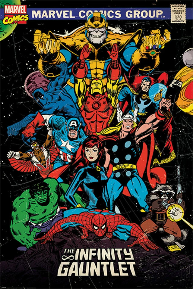 MARVEL RETRO - PÔSTER INFINITY GAUNTLET 24x36 - Avengers Comics 4355 - Imagem 1 de 1