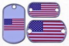 American Flag Vinyl Dog Tag - 3 tailles - Idéal pour colliers et bracelets