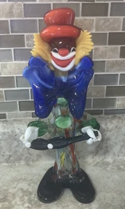 Murano Glass Clown 11 3/4 Italy Venetian Art Glass Vintage - Picture 1 of 9