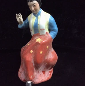 Vivid Collectable Cultural Revolution Porcelain Jiang elder sister Statue - Picture 1 of 5
