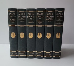 Set Of 6 Mark Twain Volumes Published by Collier Antique Hardcover - Picture 1 of 7
