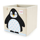 3 Sprouts Children's Foldable Storage Cube Soft Toy Bin, Penguin (Open Box)