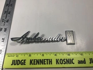 VINTAGE AM AMC AMERICAN MOTORS "AMBASSADOR 880" EMBLEM 1960'S - Picture 1 of 6