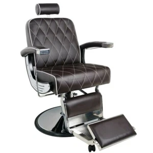 Barber Heerenstuhl Friseurstuhl Friseursessel IMPERIAL braun - Bild 1 von 6
