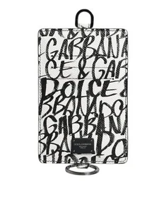 Dolce & Gabbana Cartera Para Hombre Con Logo Impreso En Cuero Blanco - Imagen 1 de 5