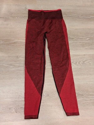 Victorias Secret ROSA Leggings Sin Costuras Pantalones de Yoga 2 Tonos Rojo Mujer Talla XS  Foto 1 de 4