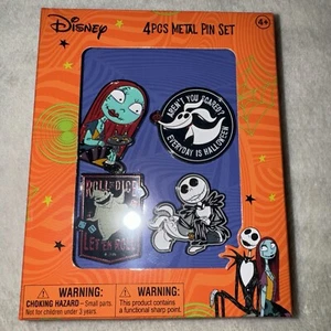 Juego de 4 prendedores de metal de Pesadilla antes de Navidad de Disney - Juego de prendedores coleccionables - Imagen 1 de 7