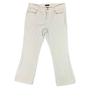 Lauren Ralph Lauren White Petite Bootcut Corduroy Trousers Women's 35W 28L - Picture 1 of 20