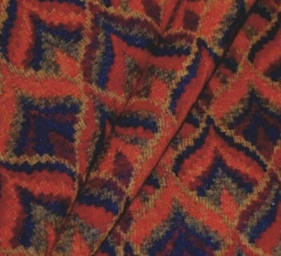 Wool Blend Pattern Blanket Boho Chic Fabric - Image 1 of 2