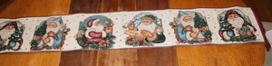 Father Christmas Woven Tapestry Table Runner Santa Holiday Table Decor 72x12 - Picture 1 of 7
