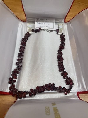 Collana in argento granato perle - Immagine 1 di 4