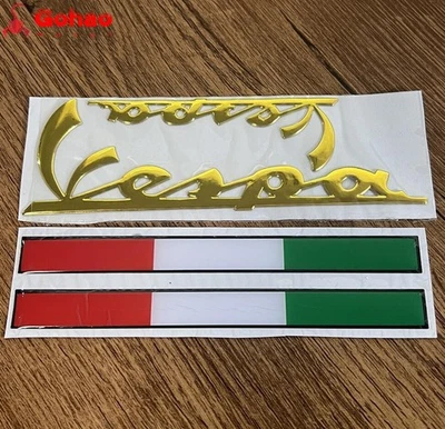 GOLD FAIRING BODY BADGE ITALY EMBLEM DECAL FOR PIAGGIO VESPA LX125 LX150 PX150 - Image 1 of 4