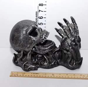 DWK Corp. Gargle of Booze Bottle Holder Skull and Hand Rising from Flames-Unusua - Picture 1 of 6