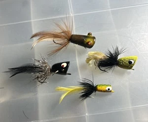 4 Stück Angelköder Barsch Fliegen Popper Köder Vintage - Bild 1 von 13