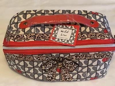 Bolso de Viaje Bolso de Cosméticos Brighton Wild Love ~ Corazones Estampado Leopardo Foto 1 de 4
