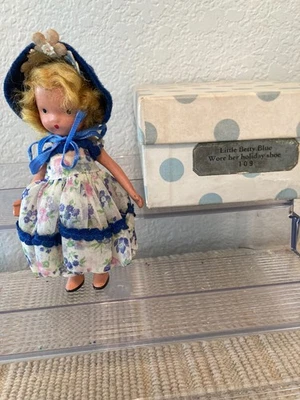 #109 Little Betty Blue Nancy Ann Storybook Collection Bisque JT Doll - Image 1 of 4