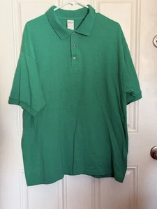 Men's Gildan DryBlend Polo Shirt size XL Green - Picture 1 of 3