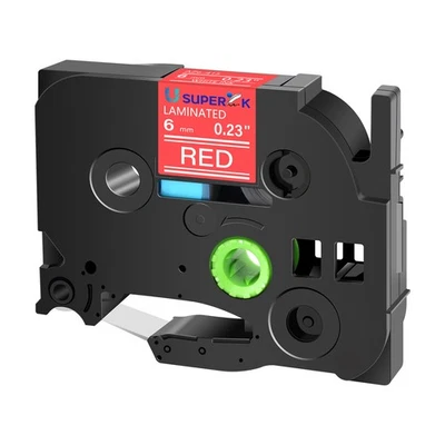 Compatible con Brother PT1800 TZ415 TZe415 Blanco sobre Cinta Roja Etiqueta 6mm Foto 1 de 4