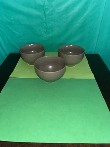 World Market Square Brown / Green / Taupe Cereal Bowl X 3 EUC - Picture 1 of 5