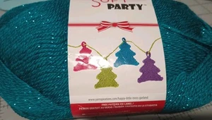 Caron Simply Soft Party 3 oz Yarn - Teal Sparkle - Picture 1 of 2