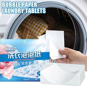 30PCS/Bag Laundry Tablets Concentrated Washing Powder Underwear Detergent SheetF - Picture 1 of 14