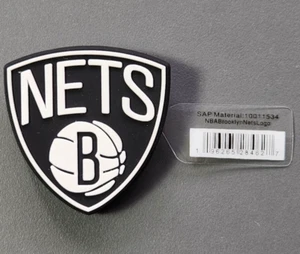 New Genuine Original Crocs NBA Brooklyn Nets Logo Shoe Charm Jibbitz - Picture 1 of 2